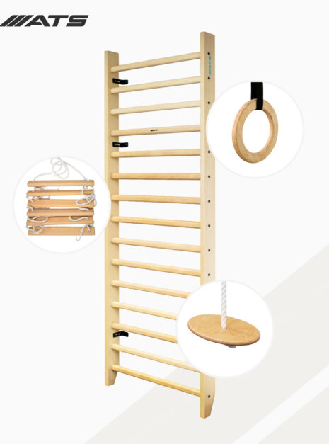 ATS 001 Drewniane drabinki gimnastyczne - od producenta - do ćwiczeń, na ścianę